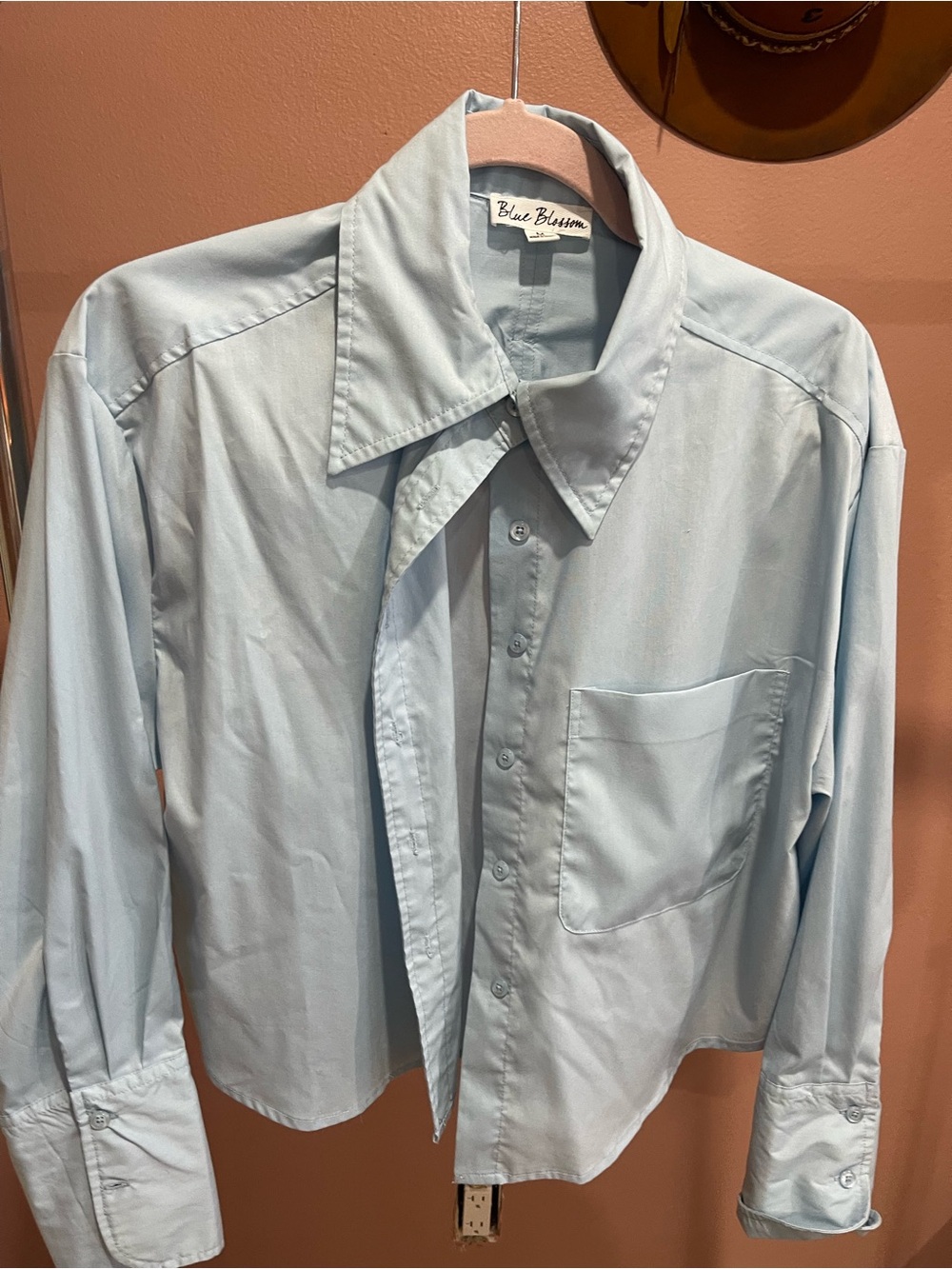 Light Blue Women’s Button-Up Shirt